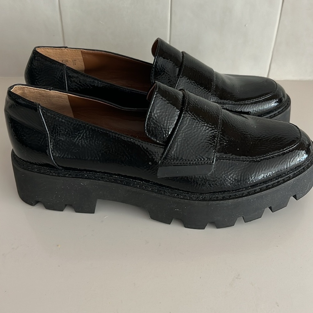 NWOB Franco Sarto Patent Leather Loafers | Size 7 | Chunky Platform Loafers
